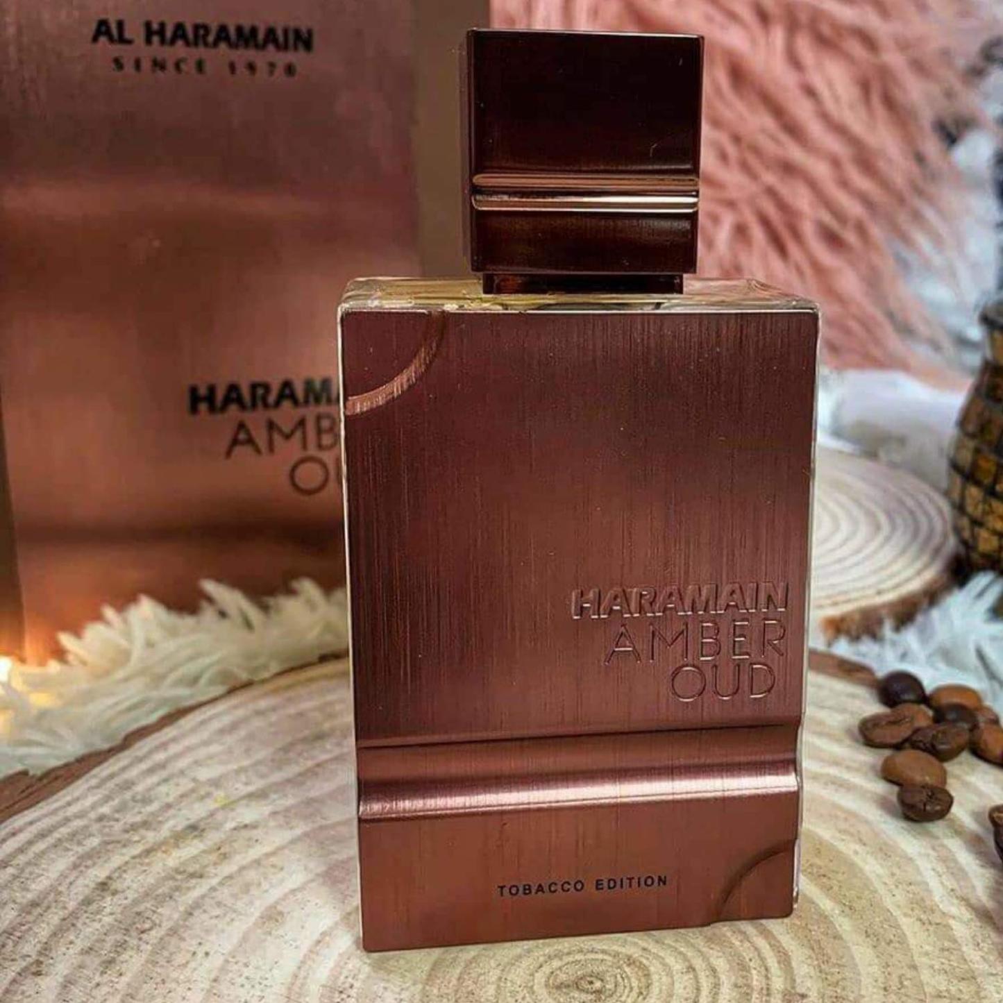 Al Haramain Amber Oud Tobacco Edition for Unisex - Arabian Perfume for Women & Men - Long Lasting Fragrance with Notes of Tobacco Leaf, Cinnamon, Vanilla, Dried Fruit - Arabic Cologne - 2 oz EDP Spray