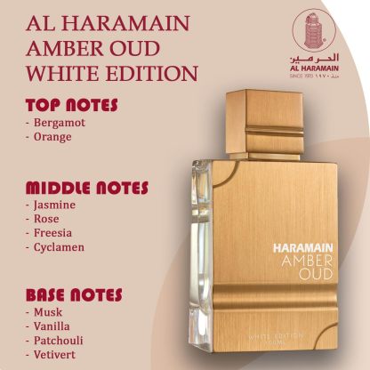 Al Haramain Amber Oud White Edition Eau De Parfum Spray for Unisex 3.4 Ounce