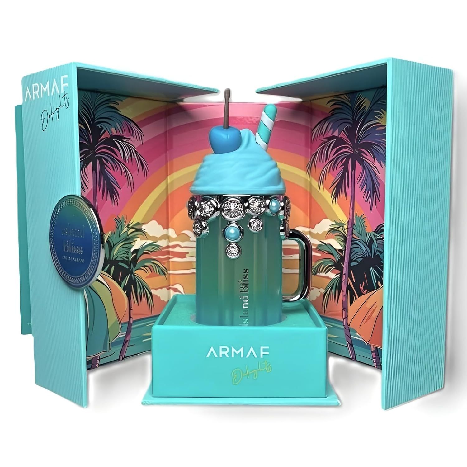 Armaf Island Bliss Eau de Parfum Spray for Men 3.4 oz | Coconut, Vanilla & Musk Long-Lasting Fruity Fresh Tropical Fragrance