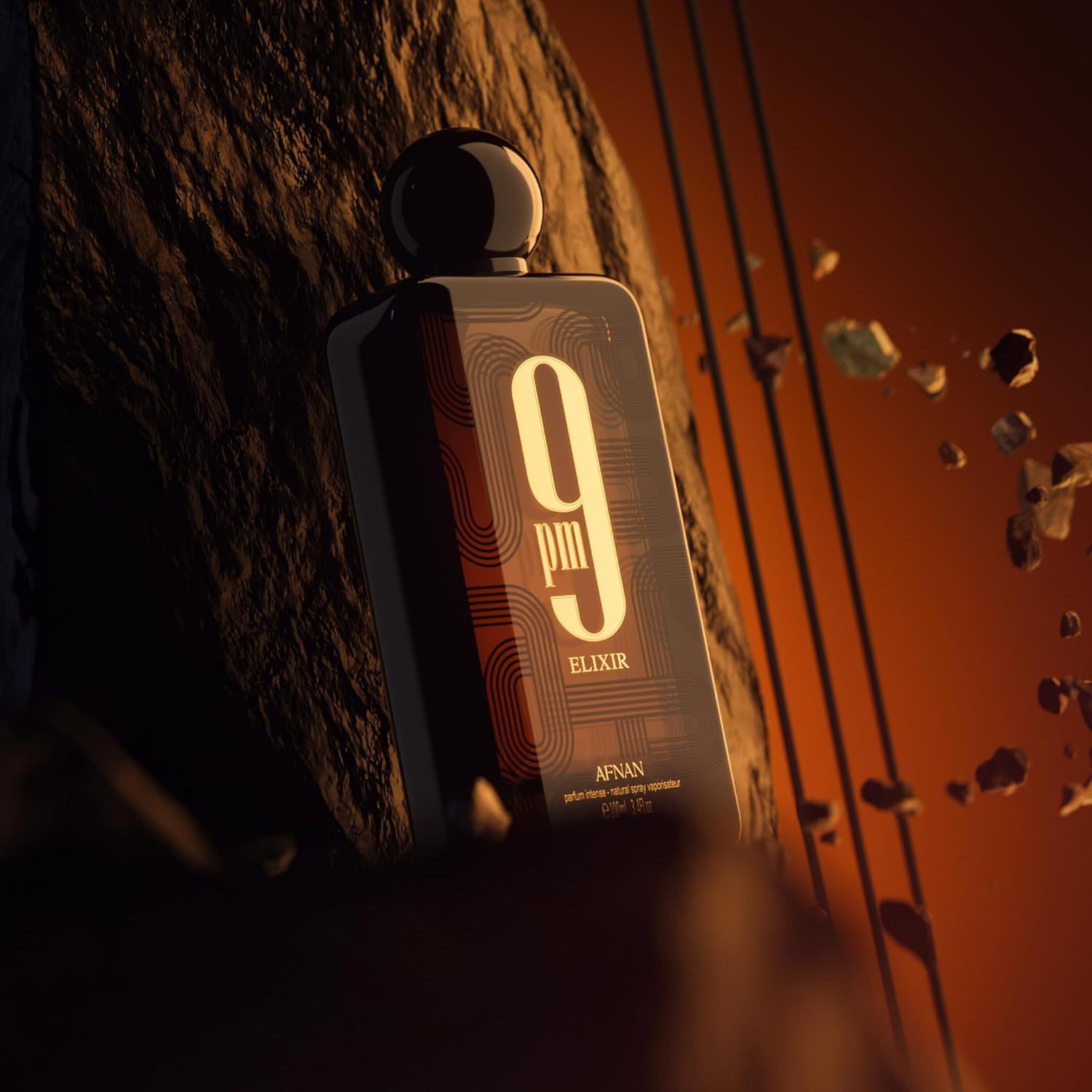 Afnan 9 PM Elixir Unisex Extrait de Parfum, 3.4 Fl. Oz
