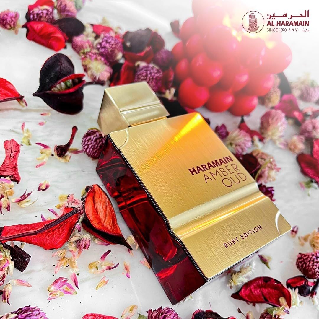 Al Haramain Amber Oud Ruby Edition - Arabian Perfume for Women and Men - Unisex Amber Perfume - Long Lasting Perfume for Men and Women - 4 oz