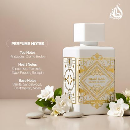 Lattafa Bade'e Al Oud Honor & Glory - Fruity, Vanilla, Warm Spicy, Woody - Eau de Parfum Long-Lasting Fragrance for Unisex, 3.40 Ounce / 100 ml