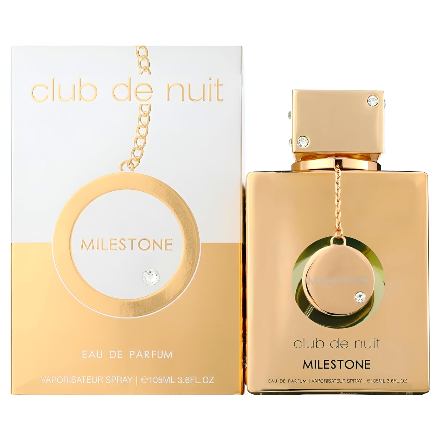 Armaf Club De Nuit Milestone Eau de Parfum Spray for Unisex 3.6 oz | Marine, Sandalwood & Musk Long-Lasting Woody Floral Musk Fragrance