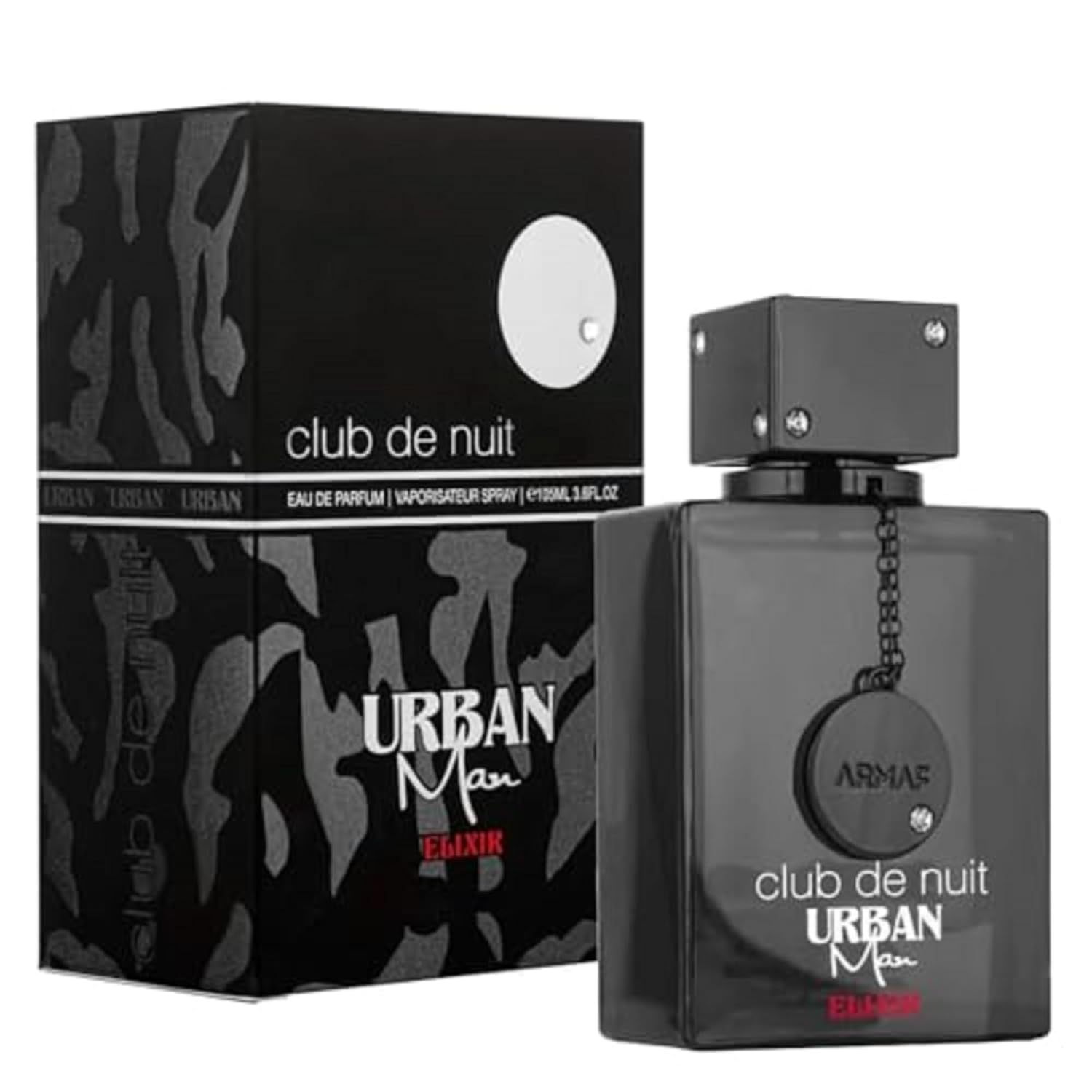Armaf Club De Nuit Urban Man Elixir Eau de Parfum Spray for Men 3.6 oz | Bergamot, Amber & Cedar Woody Spicy Long-Lasting Fragrance