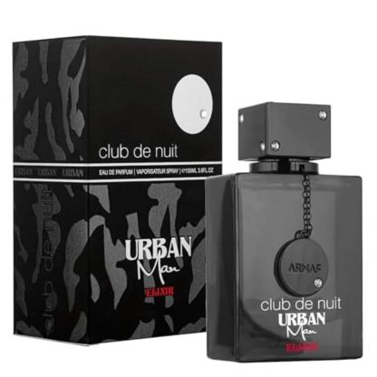 Armaf Club De Nuit Urban Man Elixir Eau de Parfum Spray for Men 3.6 oz | Bergamot, Amber & Cedar Woody Spicy Long-Lasting Fragrance