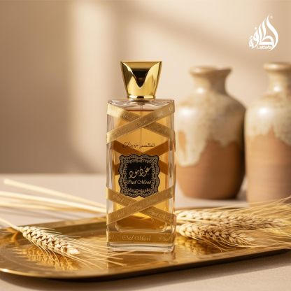 Lattafa Oud Mood Elixir Eau de Parfum 3.4 oz / 100 ml | Warm Oud Oriental Spicy Woody Perfume for Men & Women | Long-Lasting Smoke, Saffron & Vanilla Fragrance