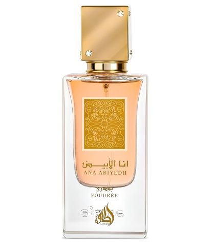 Lattafa Ana Abiyedh Poudree Eau de Parfum Spray 2.04 oz / 60 ml | Long-Lasting Floral Amber Vanilla Perfume for Women | Elegant Rose, Saffron & Tonka Fragrance