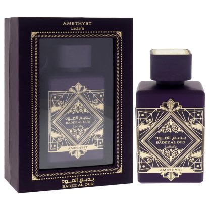 Lattafa Bade'e Al Oud Amethyst - Floral, Fruity, Amber, Oud - Eau de Parfum Long-Lasting Fragrance for Unisex, 3.40 Ounce / 100 ml