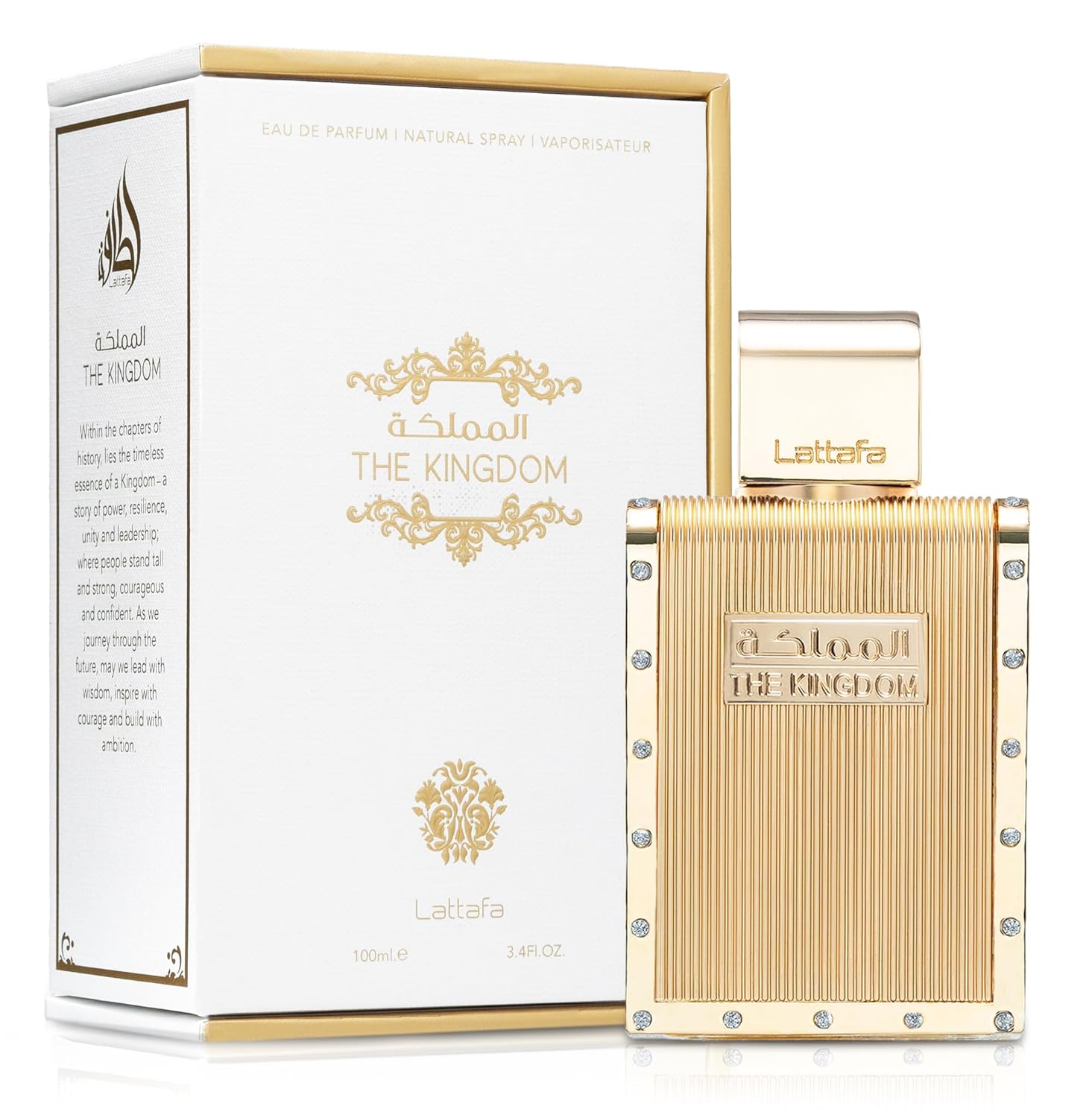 Lattafa The Kingdom Eau De Parfum Spray for Men, 3.4 Ounce