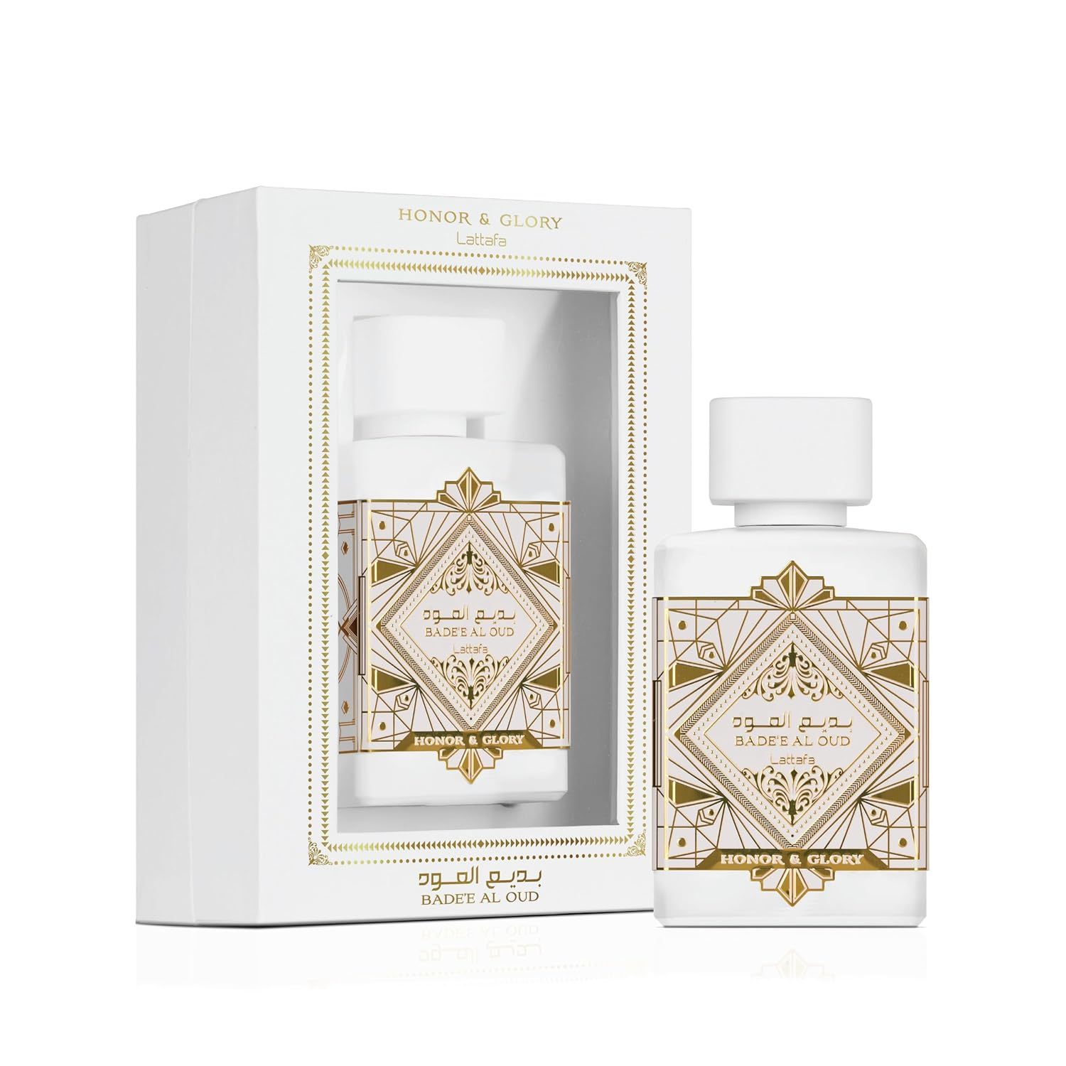 Lattafa Bade'e Al Oud Honor & Glory - Fruity, Vanilla, Warm Spicy, Woody - Eau de Parfum Long-Lasting Fragrance for Unisex, 3.40 Ounce / 100 ml