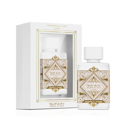 Lattafa Bade'e Al Oud Honor & Glory - Fruity, Vanilla, Warm Spicy, Woody - Eau de Parfum Long-Lasting Fragrance for Unisex, 3.40 Ounce / 100 ml