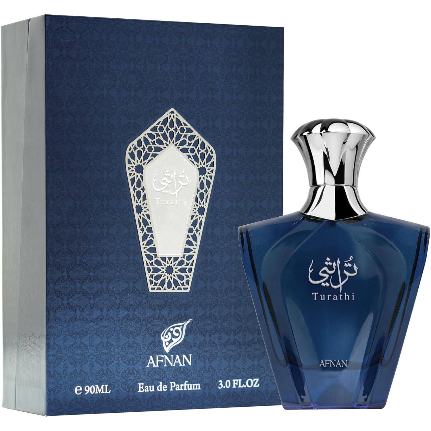 Afnan Turathi Blue Eau de Parfum Spray for Men, 3.0 Fl. Oz