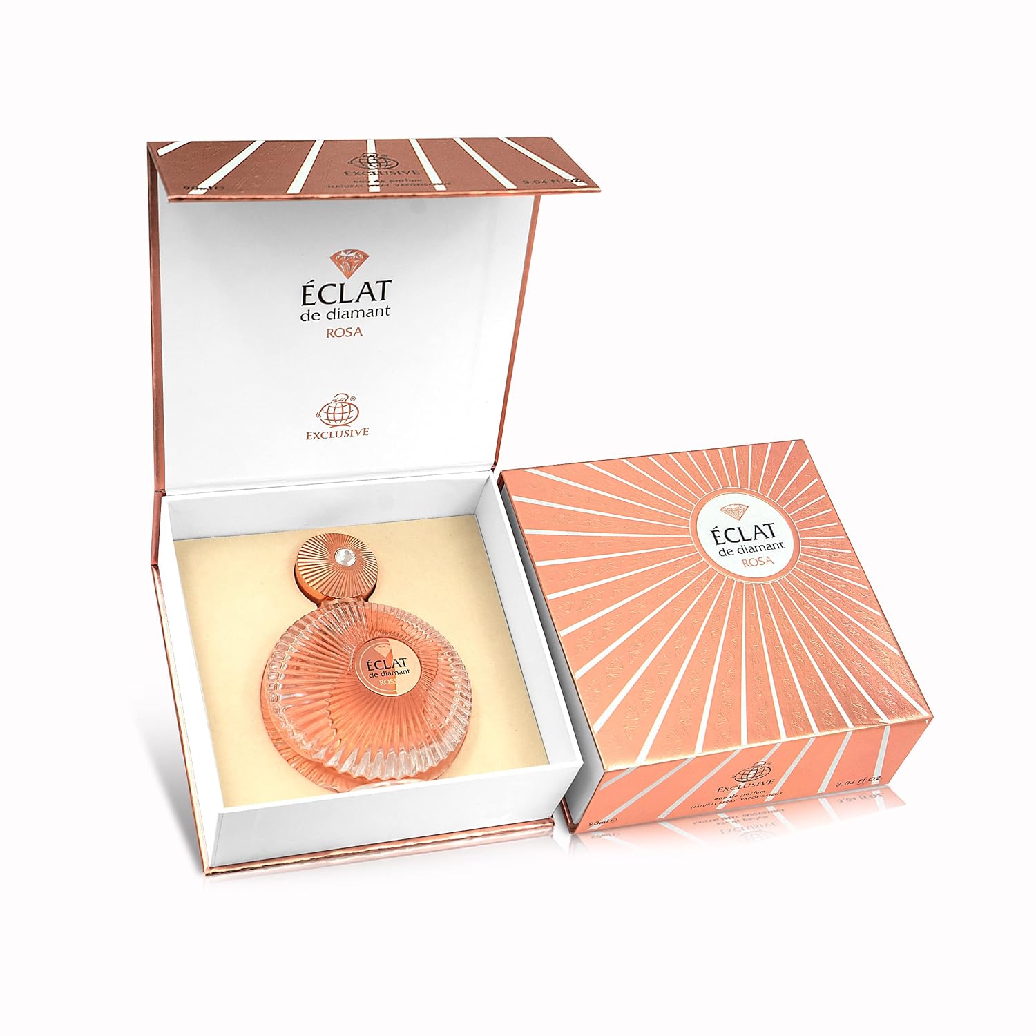 Fragrance World - Eclat De Diamant Rossa 90ml perfumed water for women | Amber Vanilla Fragrance perfumes for Women Exclusive I Luxury Niche Perfume Made in UAE