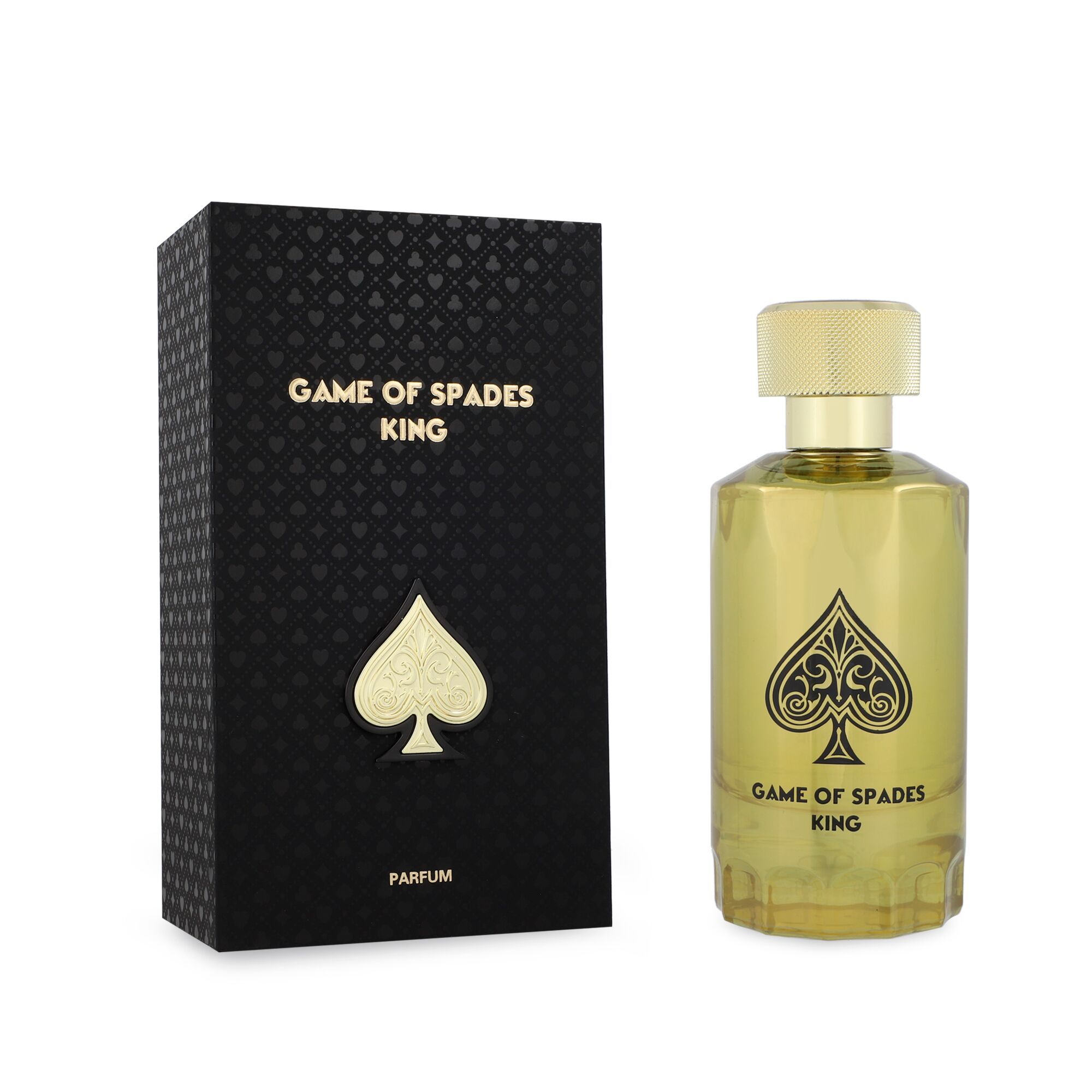 Jo Milano Game of Spades King Parfum Spray 3.4 oz / 100 ml | Unisex Luxury Eau de Parfum with Citrus, Amber & Vanilla Notes | Long-Lasting Woody Amber Fragrance