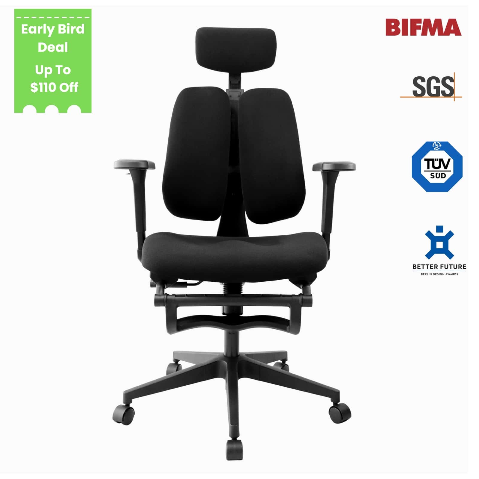 RIEIOR S3 Flex Dual Backrest Ergonomic Chair