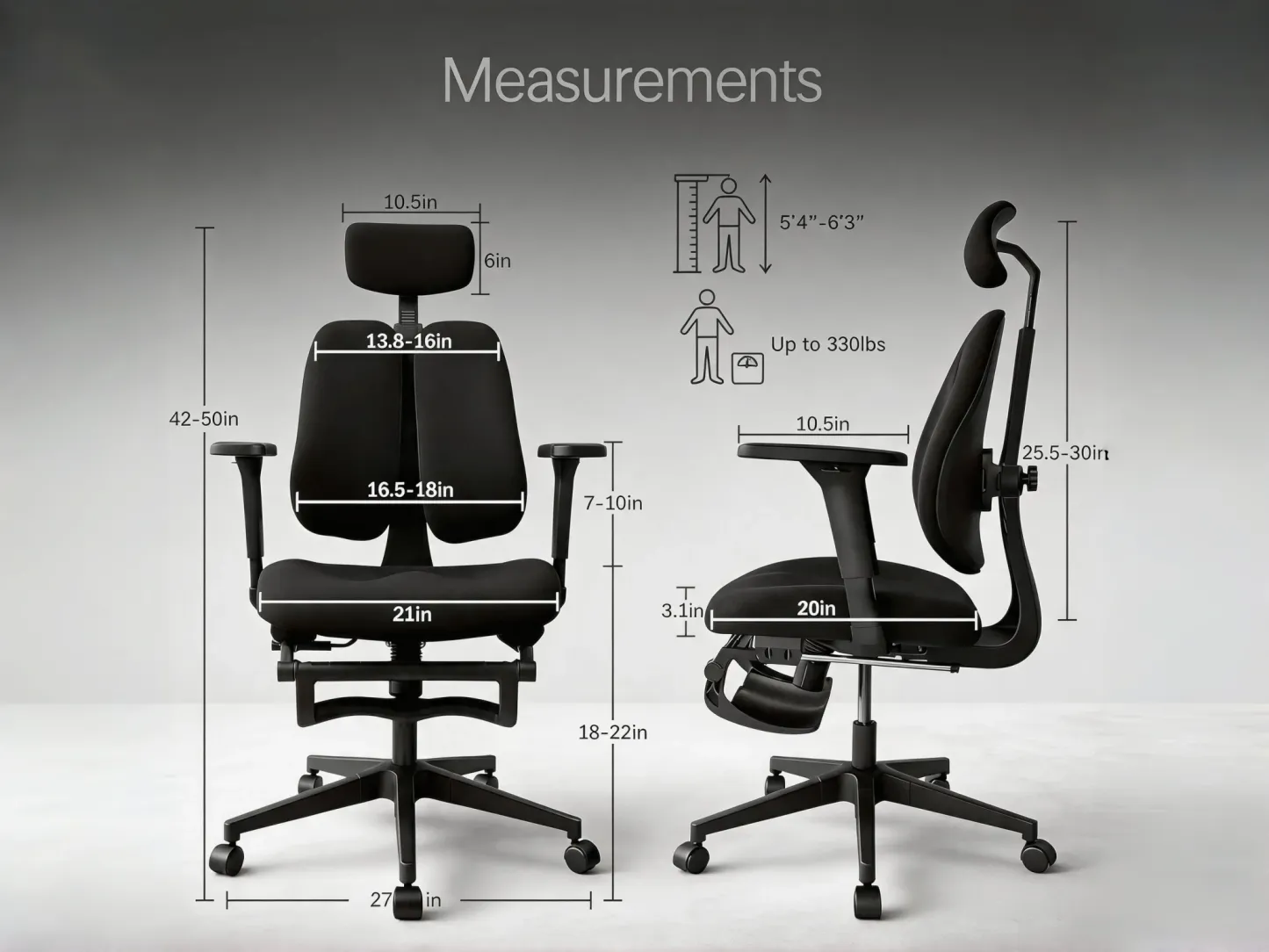S3 Flex Split Back Ergonomic Chair