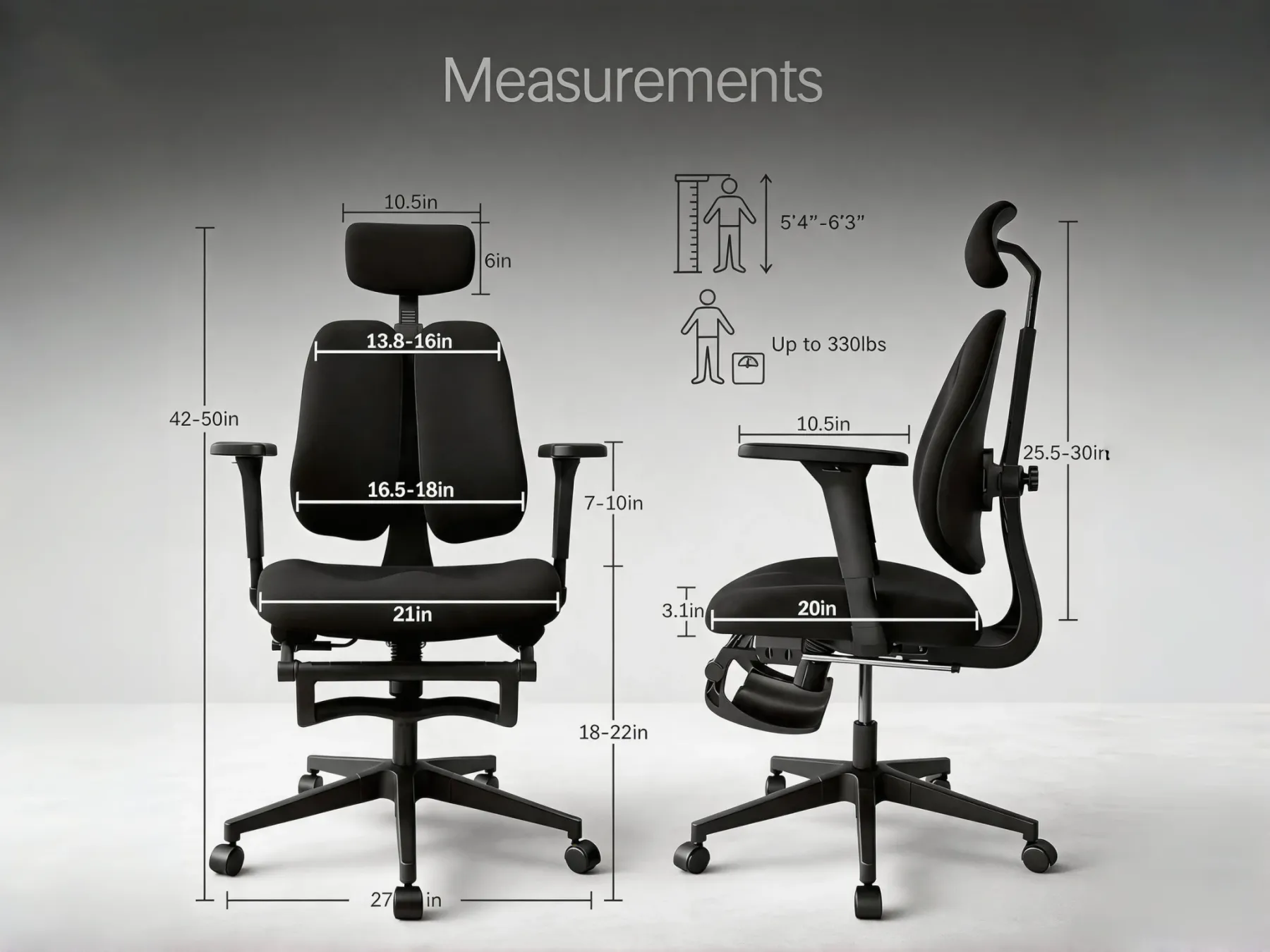 S3 Flex Split Back Ergonomic Chair