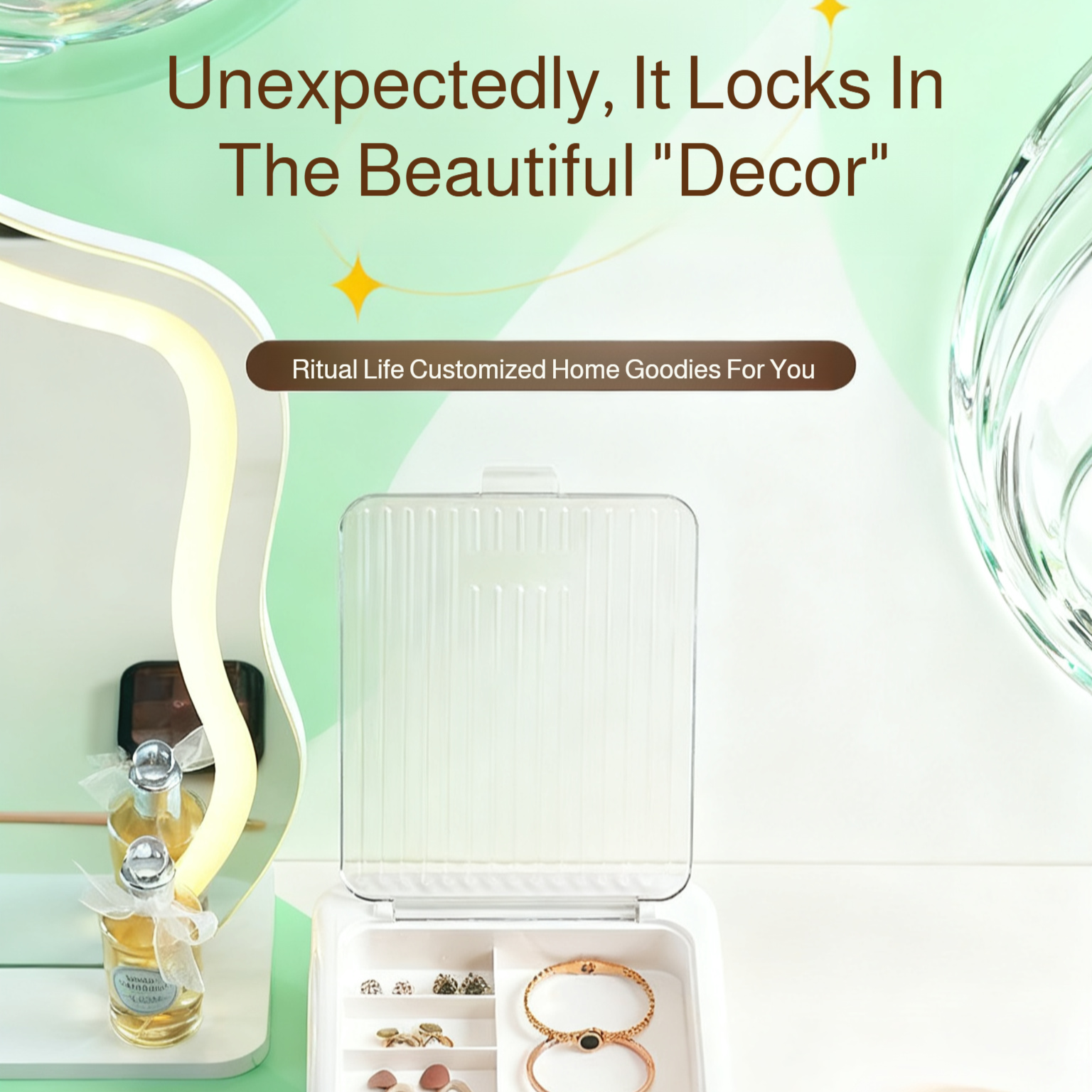 Multi-Compartment Jewelry Storage Case for Earrings, Rings, and Bracelets