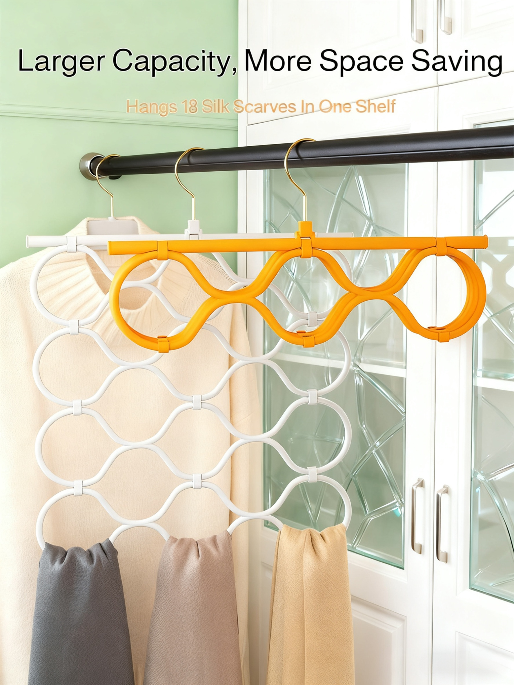 Durable silicone hanger holding shirts