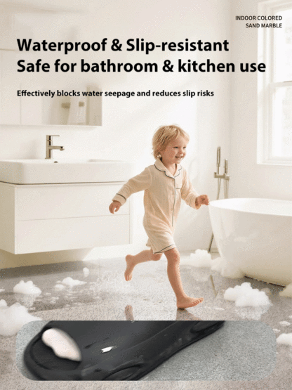  [Crystal Marble Texture] Premium Liquid Ceramic Floor Paint - Self-Leveling Seamless Finish - ZeroOdor Waterproof Coating 🛠️🏠