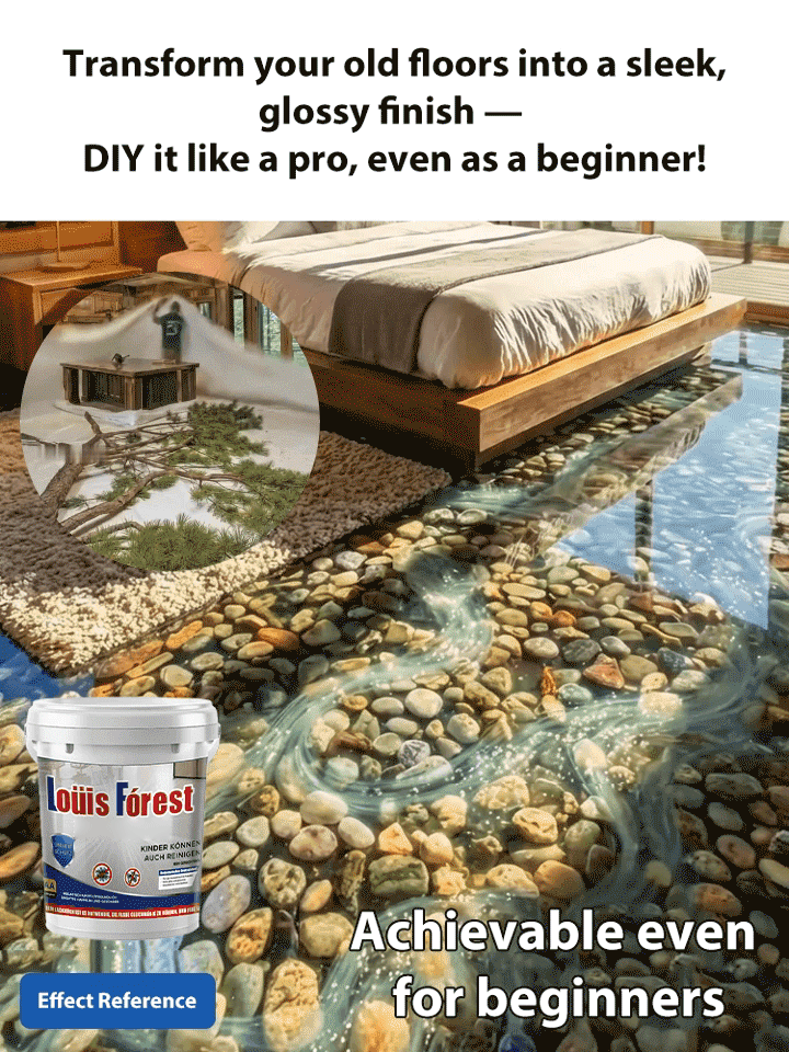  [Crystal Marble Texture] Premium Liquid Ceramic Floor Paint - Self-Leveling Seamless Finish - ZeroOdor Waterproof Coating 🛠️🏠