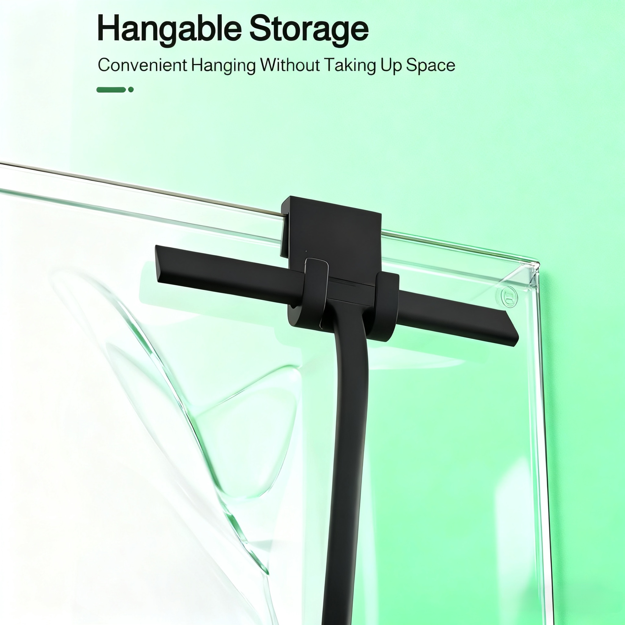 Easy-to-use bathroom glass silicone squeegee