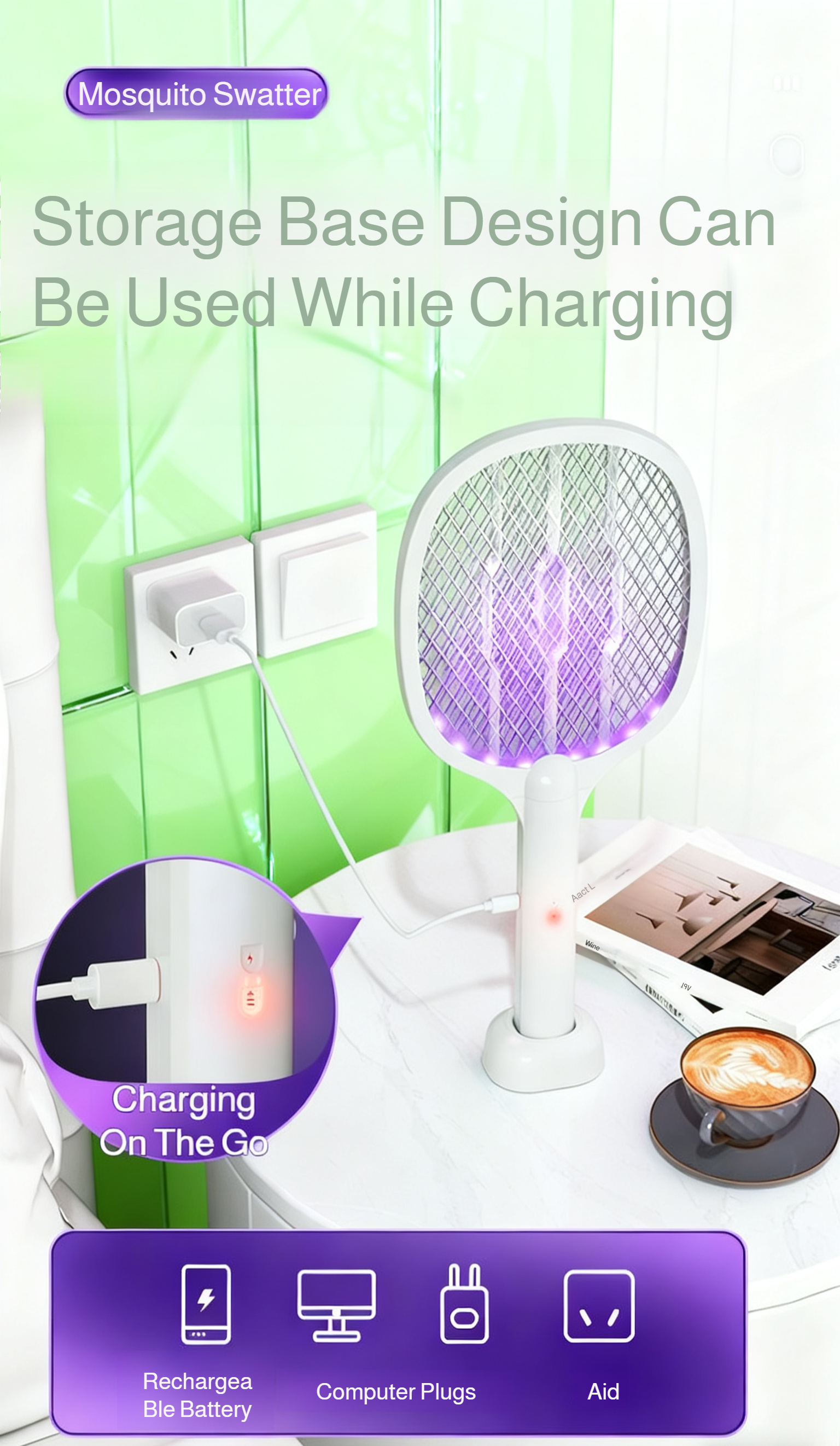 Portable electric mosquito killer for home use