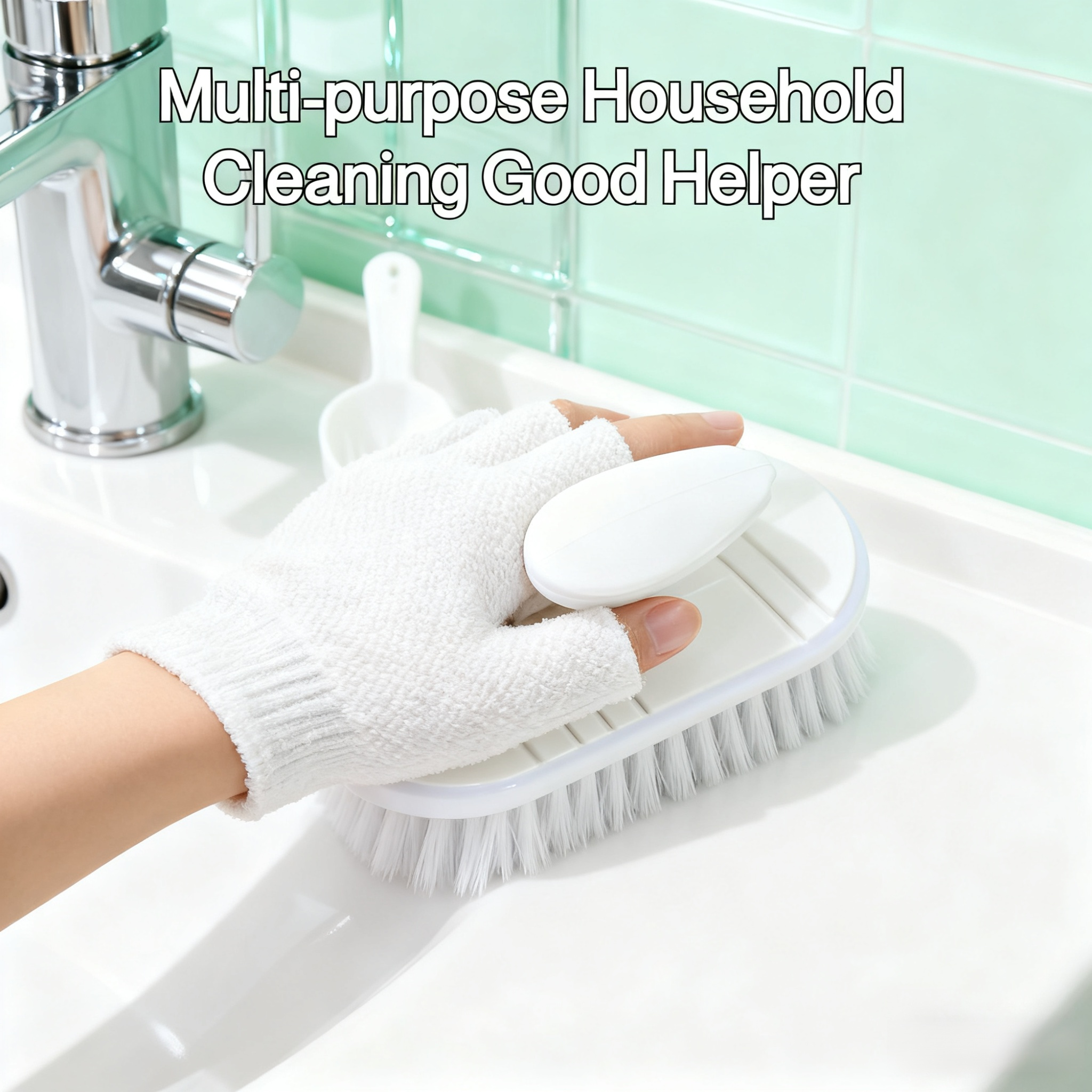 Handheld Tile Cleaning Brush for Bathroom