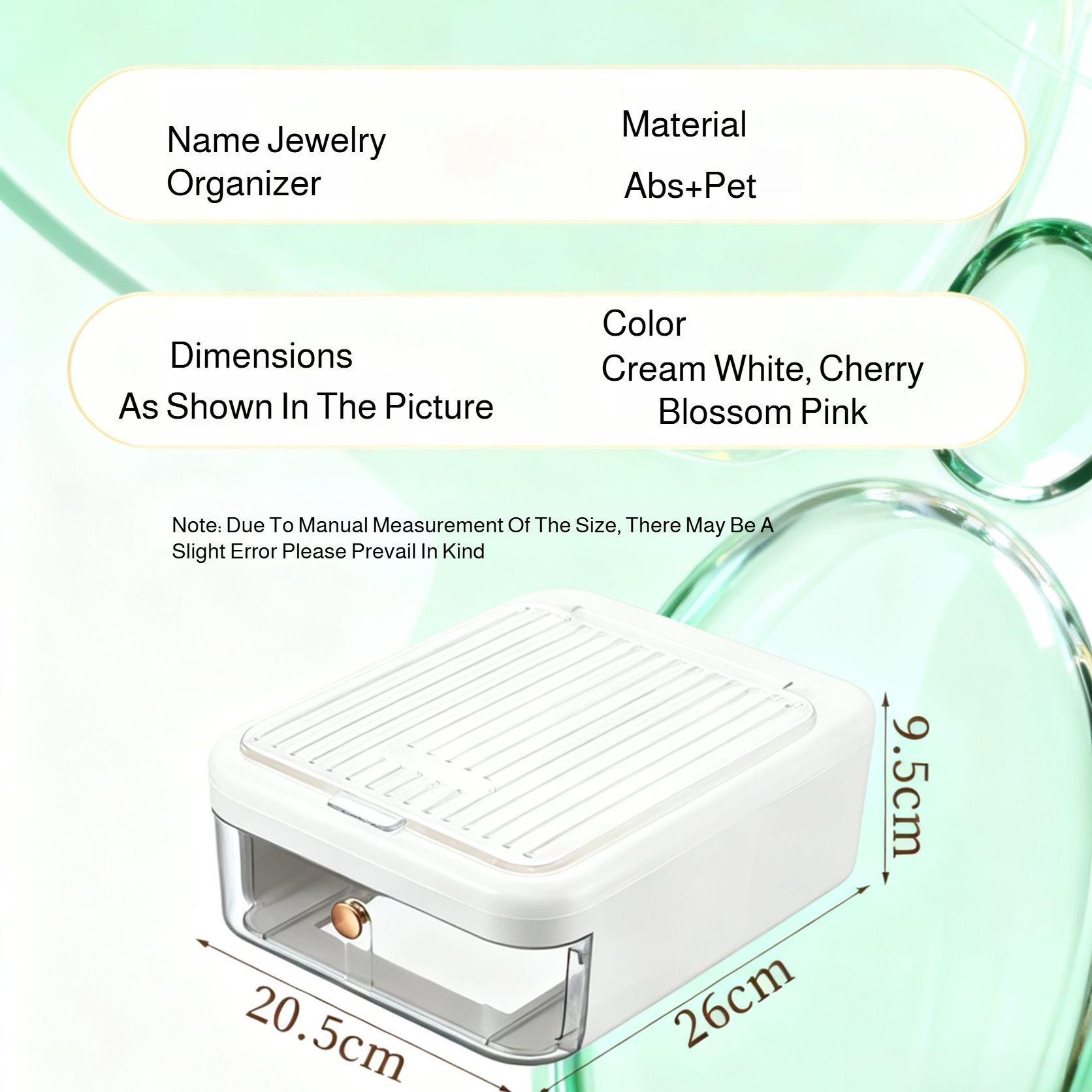 Multi-Compartment Jewelry Storage Case for Earrings, Rings, and Bracelets