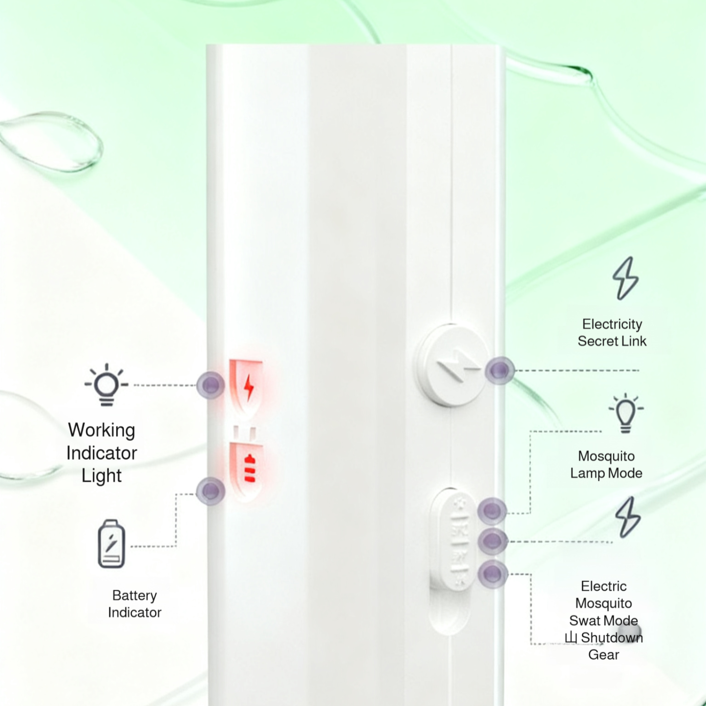 Electric Mosquito Swatter with Lamp