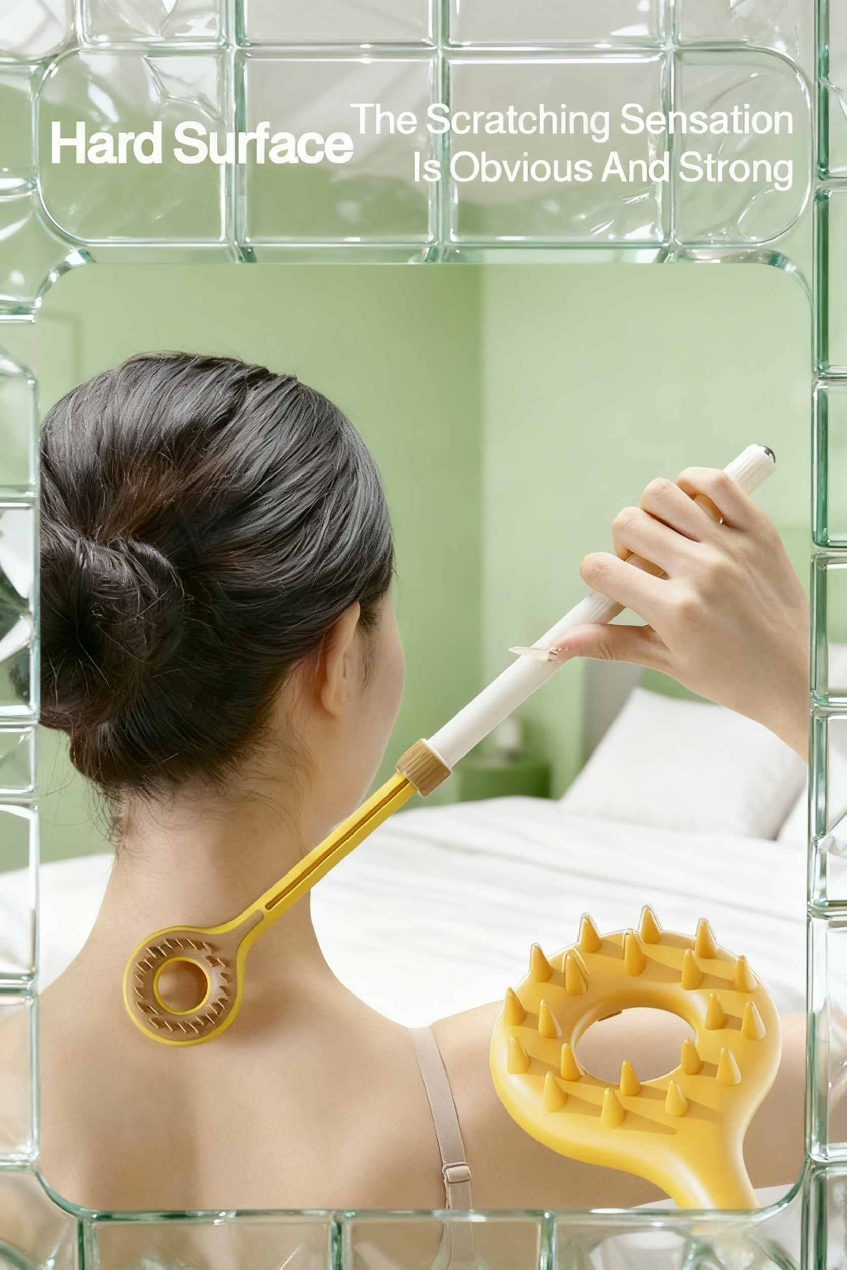 Foldable back scratcher fits in pocket or bag