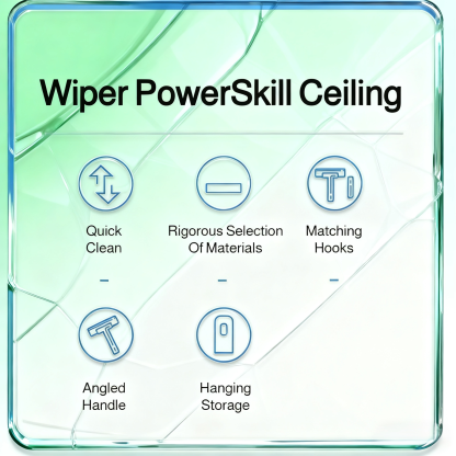 Bathroom Glass Silicone Squeegee Water Wiper Glass Cleaning Tool