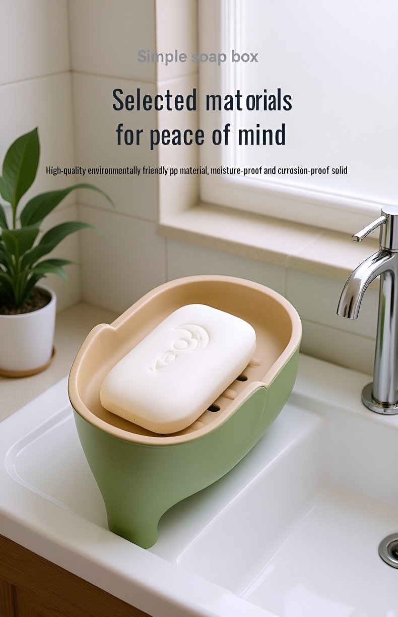 Cute bathroom organizer for soaps with double compartments