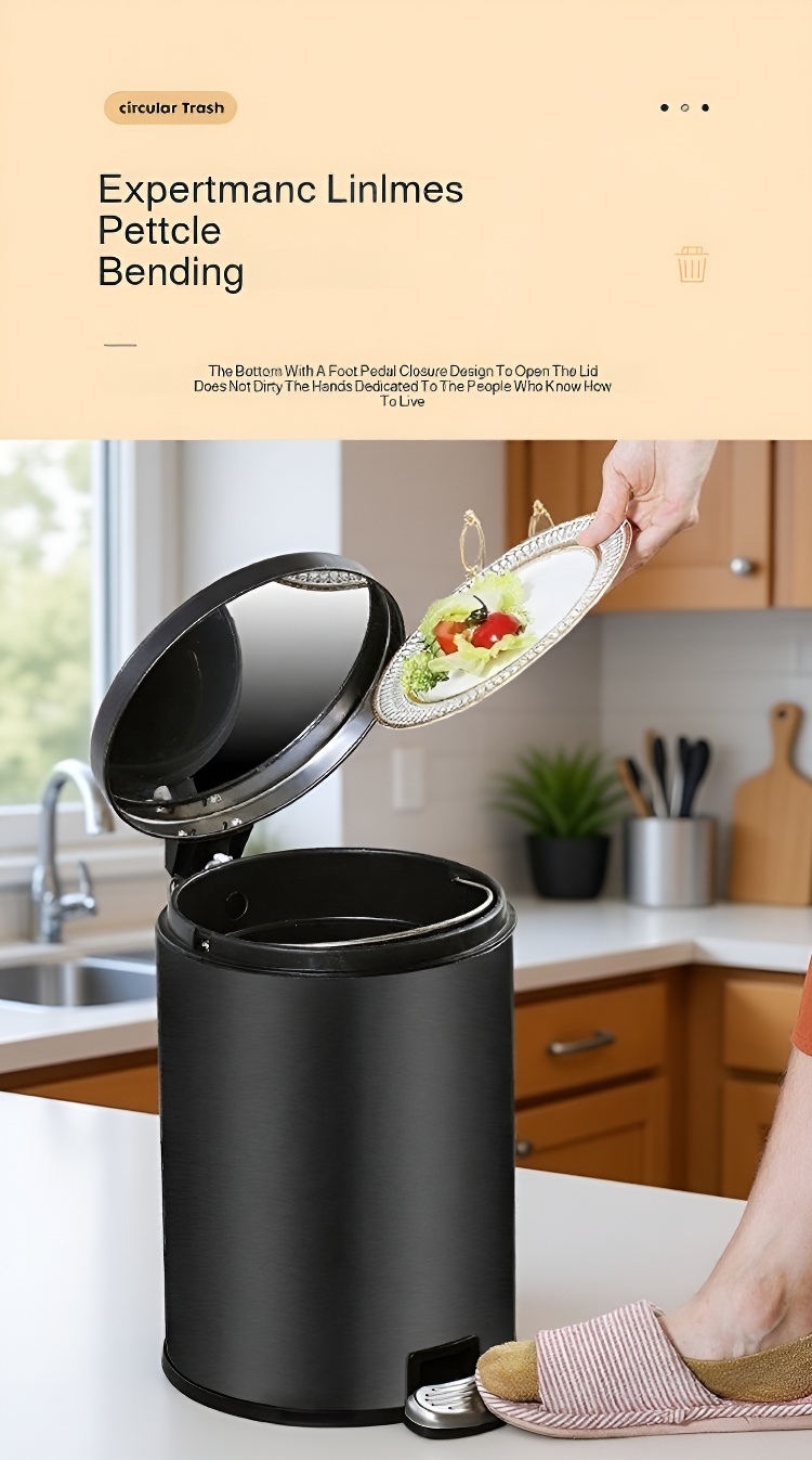 Anti-slip base bathroom waste bin