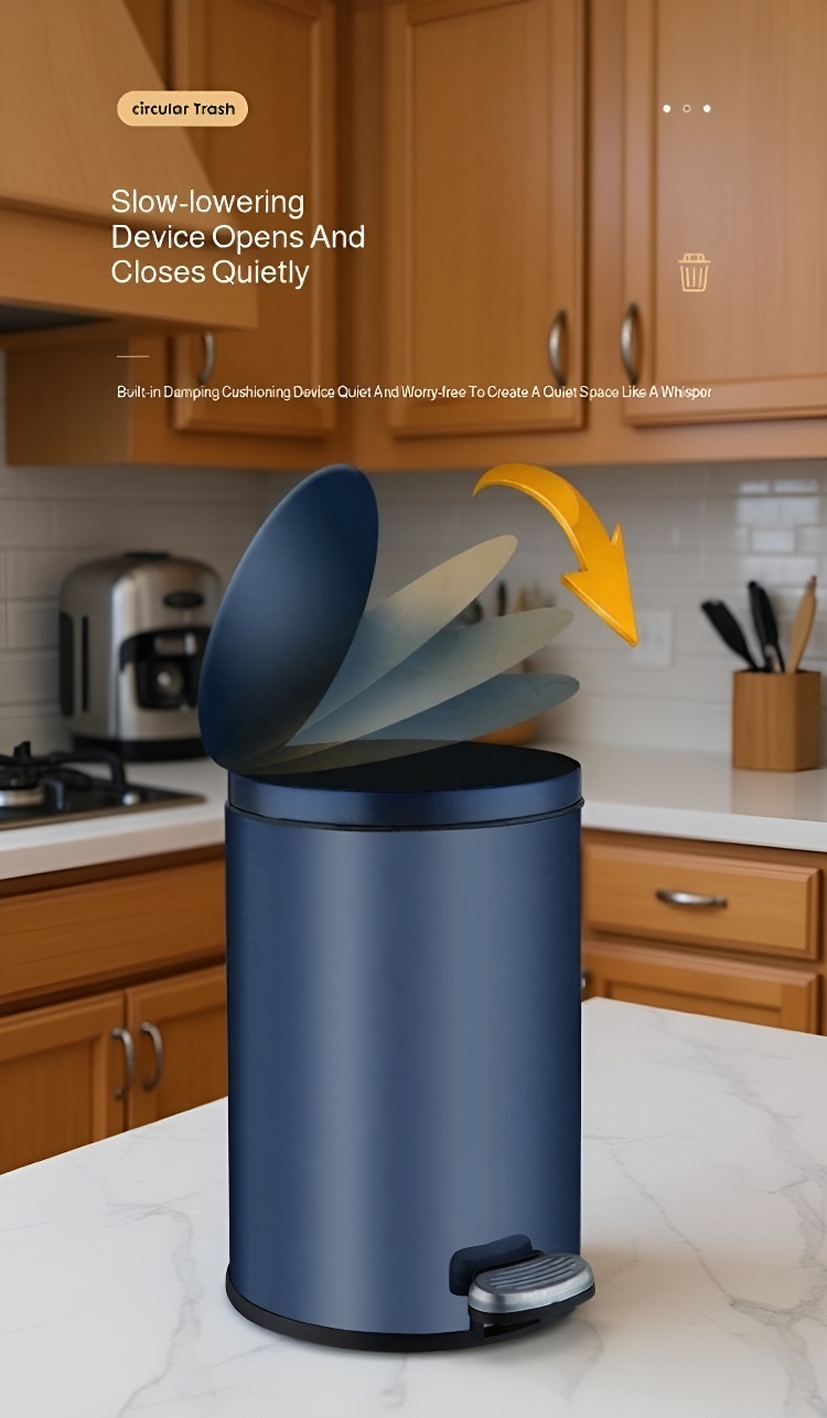 Thickened base for enhanced stability trash can