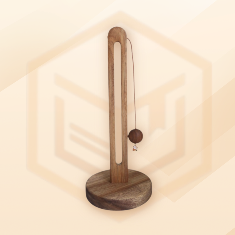 Punch-Free Wooden Kitchen Paper Towel Rack