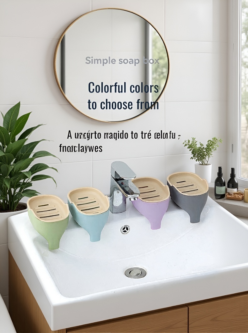Stylish drainage soap rack for modern bathrooms