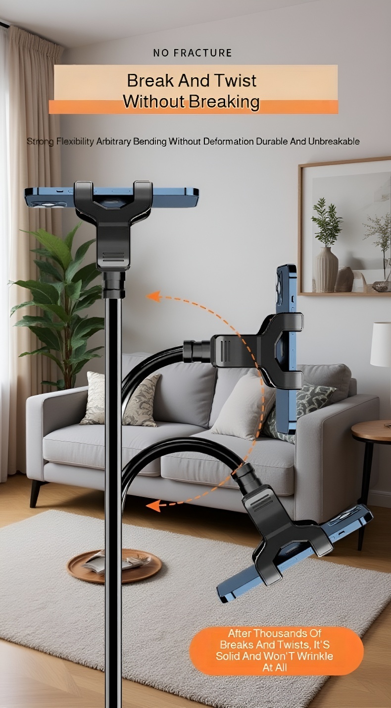 Space-saving mobile phone stand for home office