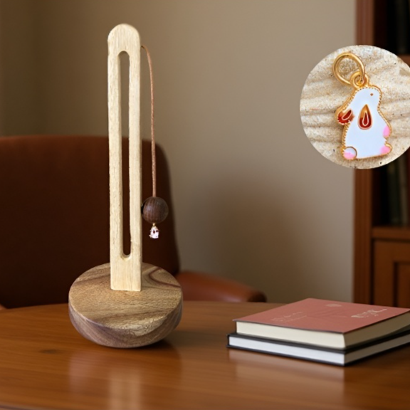 Punch-Free Wooden Kitchen Paper Towel Rack