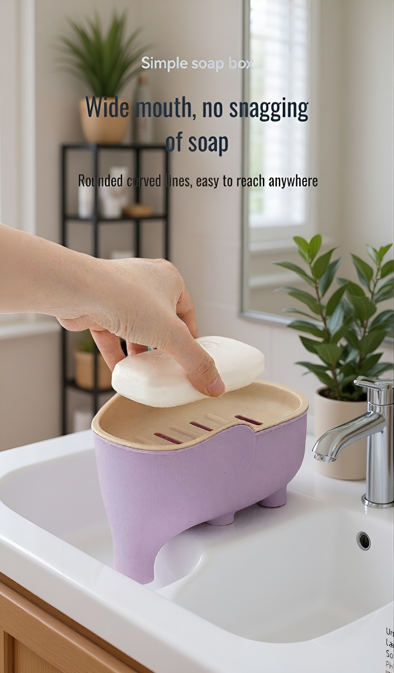 Easy-to-install double soap box for compact spaces