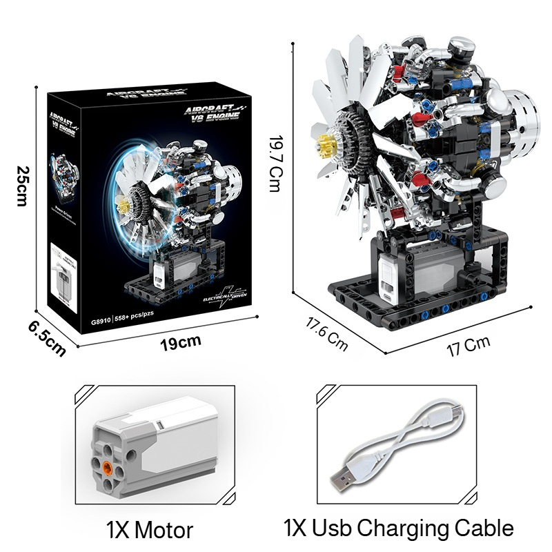 🏆Build Your Own V8 Functional STEM Kit - Show Off Skill, Boost Confidence! 478 Pcs🔥 