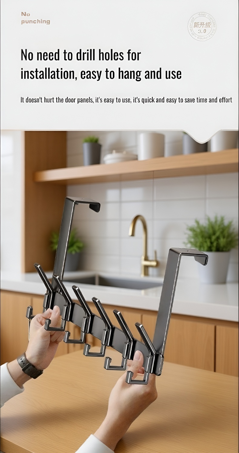 Multi-purpose door hook hanger for jackets and bags