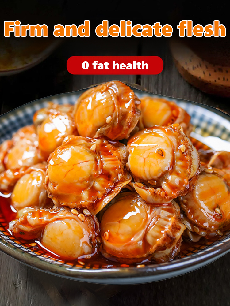 Wild-Caught Deep North Atlantic Scallops 🌊 from an exclusive 25-day golden harvest season! ⏳ Freshly-canned in a zesty Spicy Garlic sauce. 🌶️