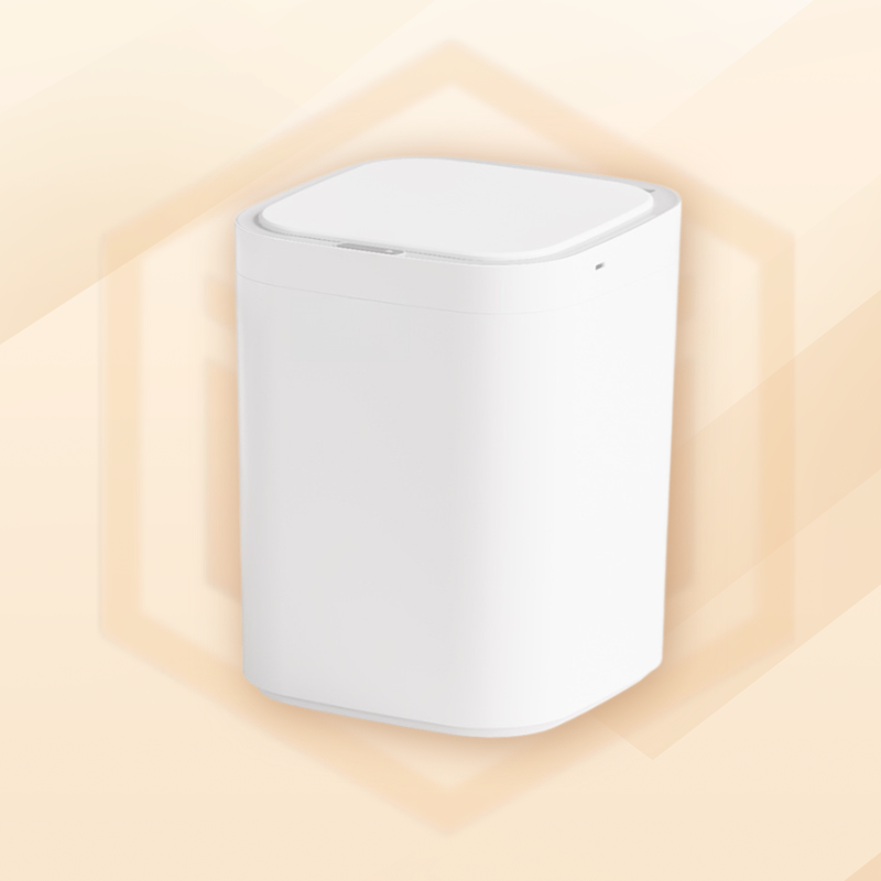 Square Automatic Trash Can with Lid for Living Room and Bedroom