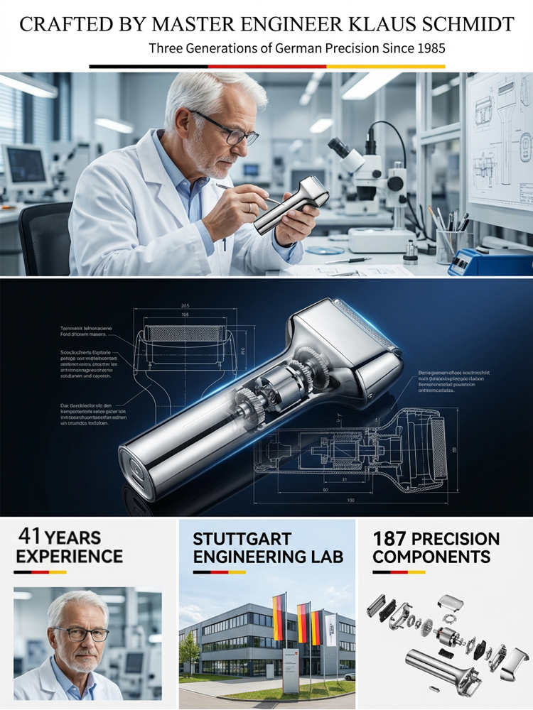 🔋【Ultra-Long Battery】Wet & Dry Foil Shaver for Tough Beards 