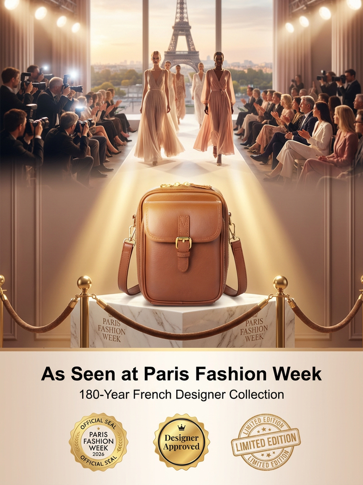 ✨ 【Milan Chic】Get the Paris Fashion A-List Look! ⭐ Premium Cowhide Vintage Messenger Bag — Yours for the price ofa meal!