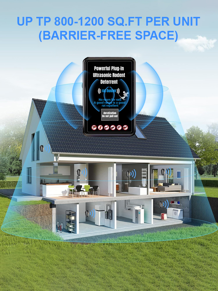 【100% Dynamic Variable Frequency Tech 🔊】Feature powerful ultrasonic waves with ZERO harmful chemicals! 🚫🧪 It's completely non-toxic and 100% safe for humans and pets! 👶🐶