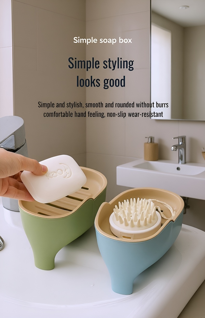 Durable drainage soap rack for home bathroom