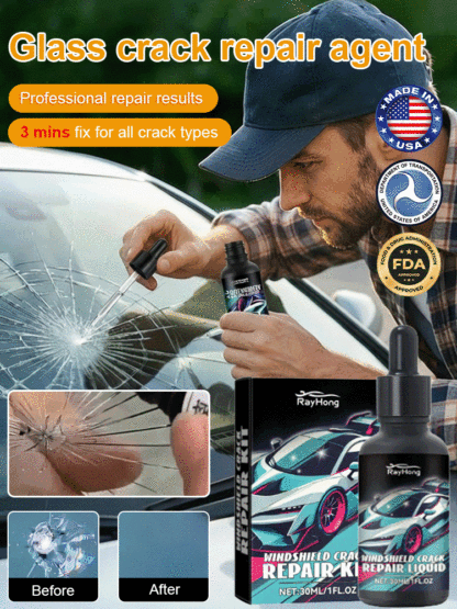 🚗DROP FIX / LASTS 10 YEARS! Pro-Grade Liquid ResinInstantly Fills Any Crack in 3 Minutes for a Flawless, Invisible Repair! 💪