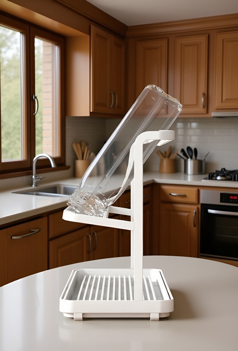 Stylish mug display rack for kitchen decor